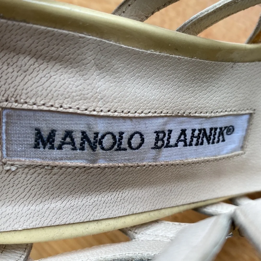 Manolo Blahnik Strappy Heels in Size 36.5 - Classic and Elegant